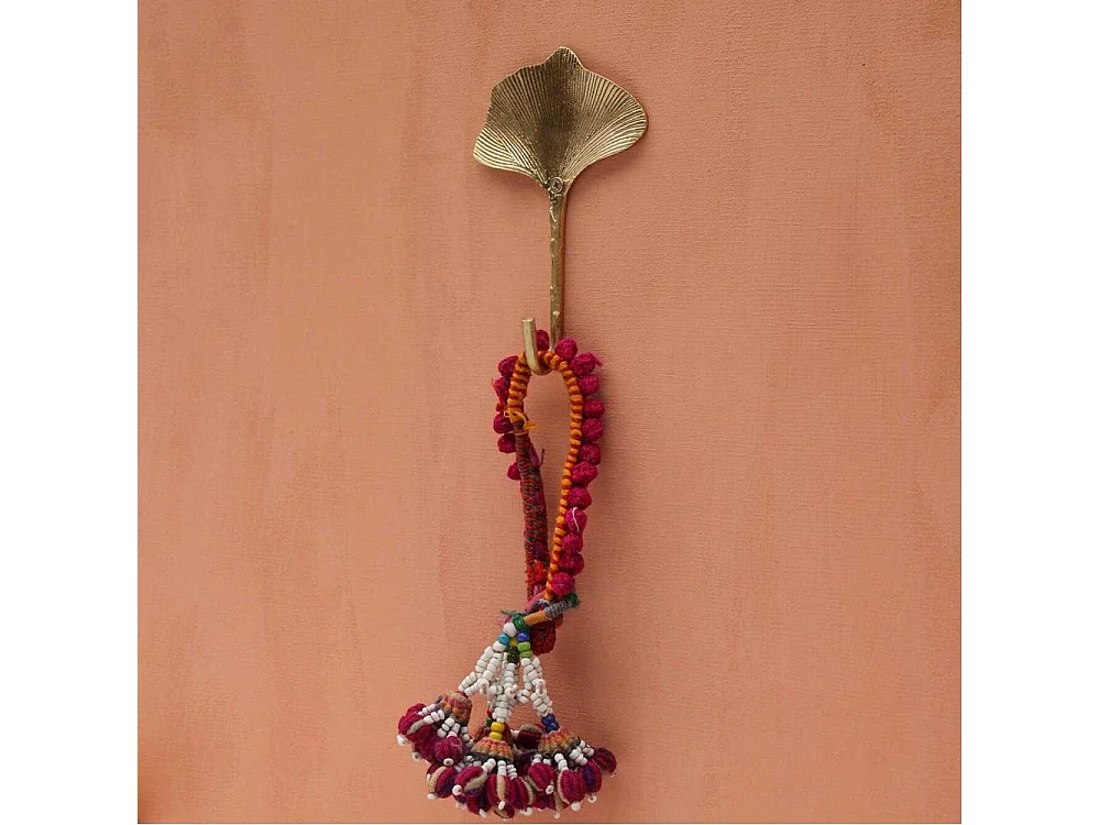 Patère en laiton recyclé Flora