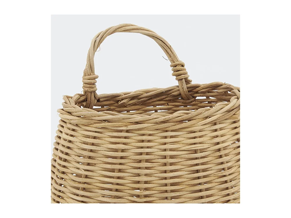 Hotte murale en rotin naturel
