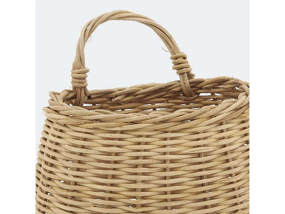 Hotte murale en rotin naturel