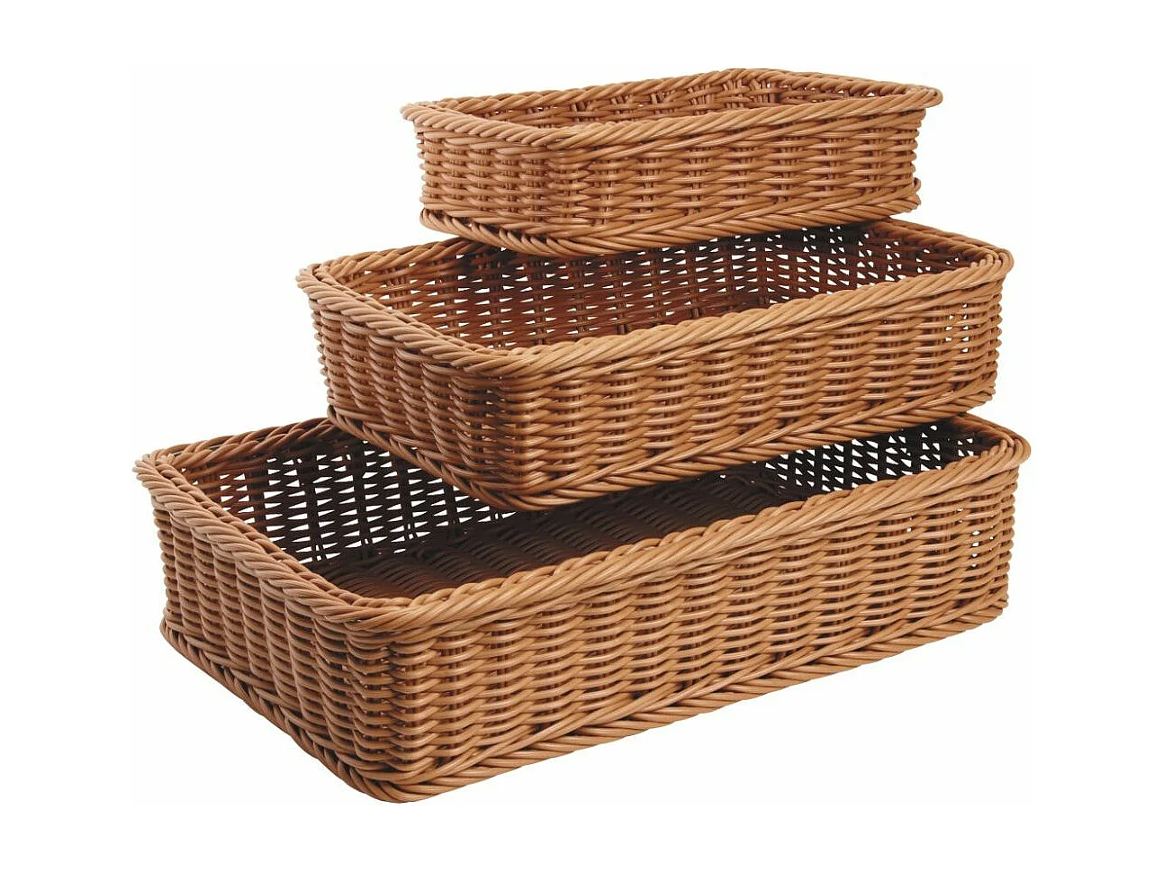 Manne en rotin synthétique marron L60