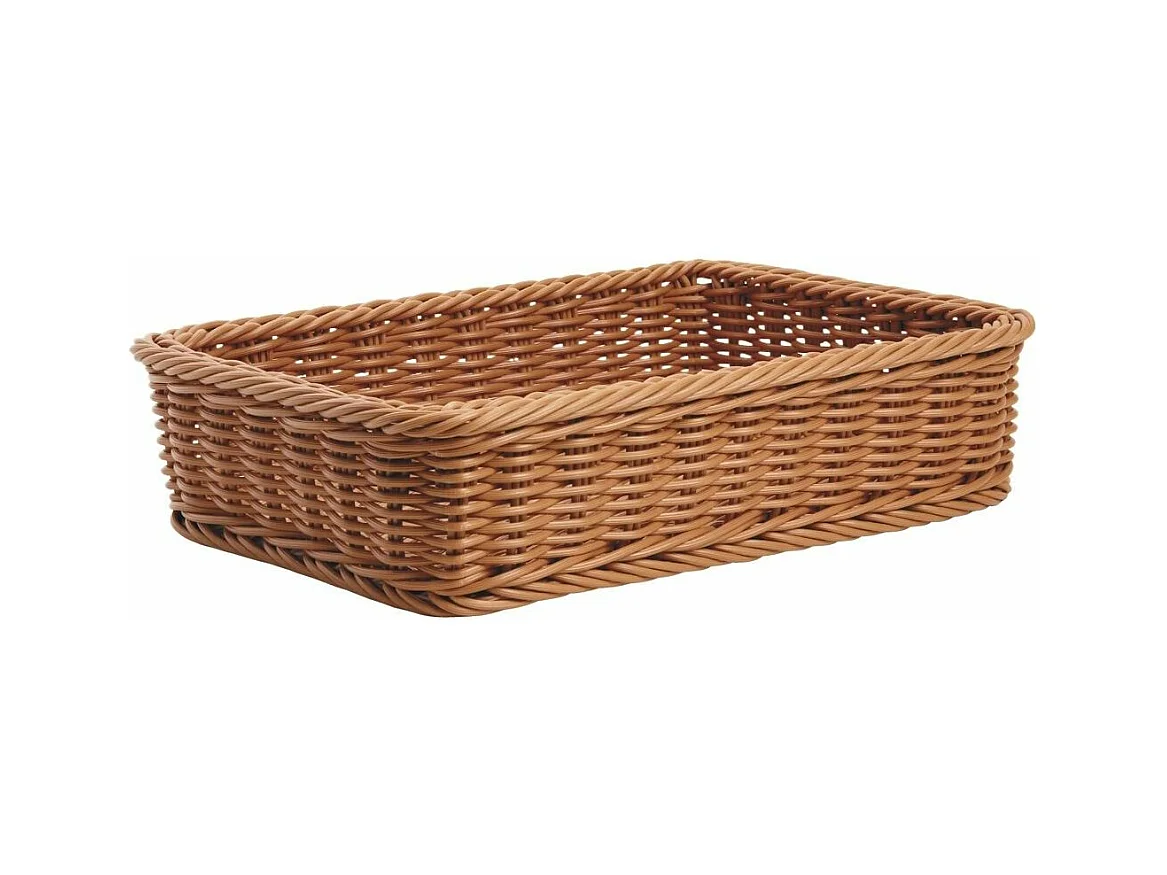 Manne en rotin synthétique marron L60