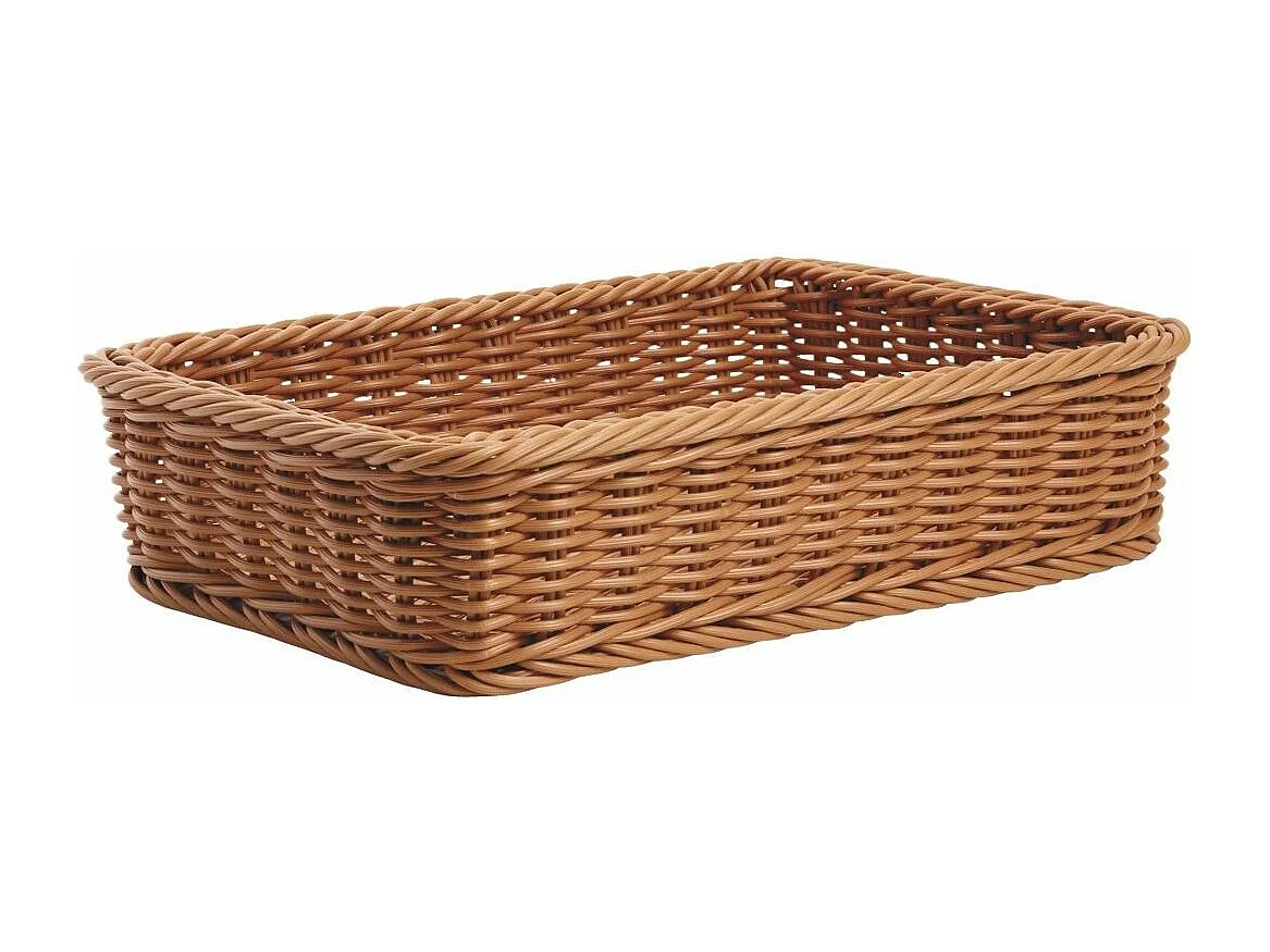 Manne en rotin synthétique marron L60