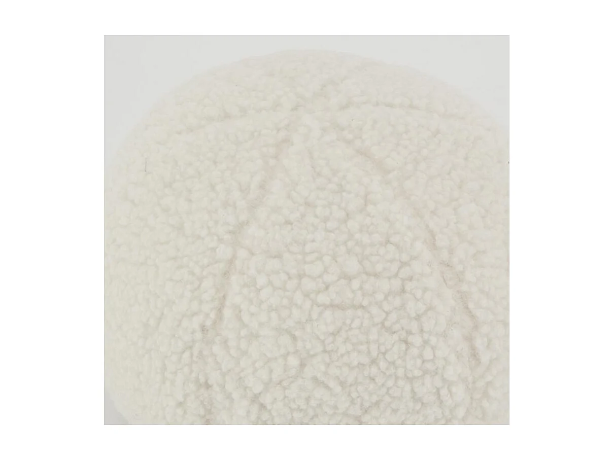 Coussin en bouclette blanc Boule