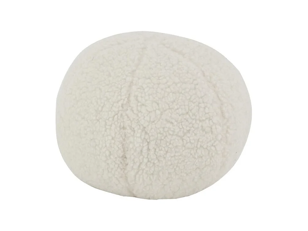 Coussin en bouclette blanc Boule