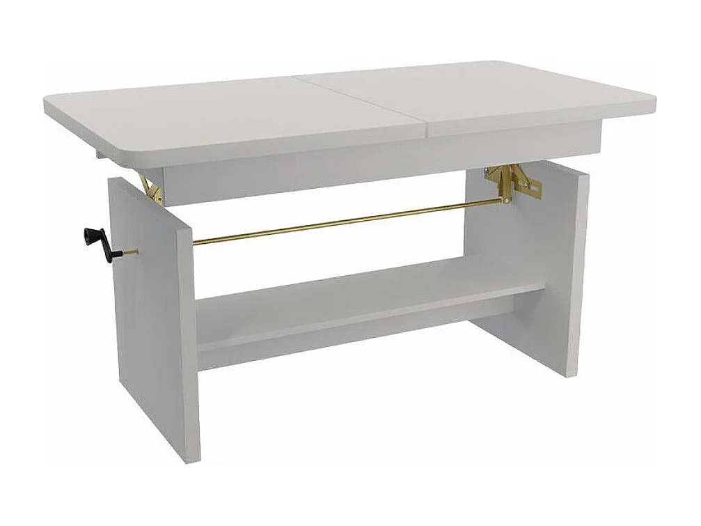 Table basse transformateur Stanton 108, 59x62x116cm, Stratifié, Angulaire