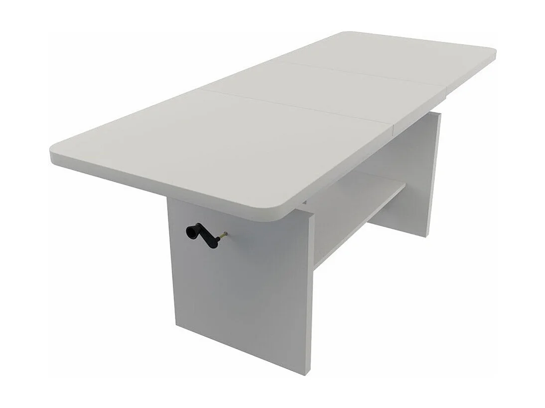 Table basse transformateur Stanton 108, 59x62x116cm, Stratifié, Angulaire