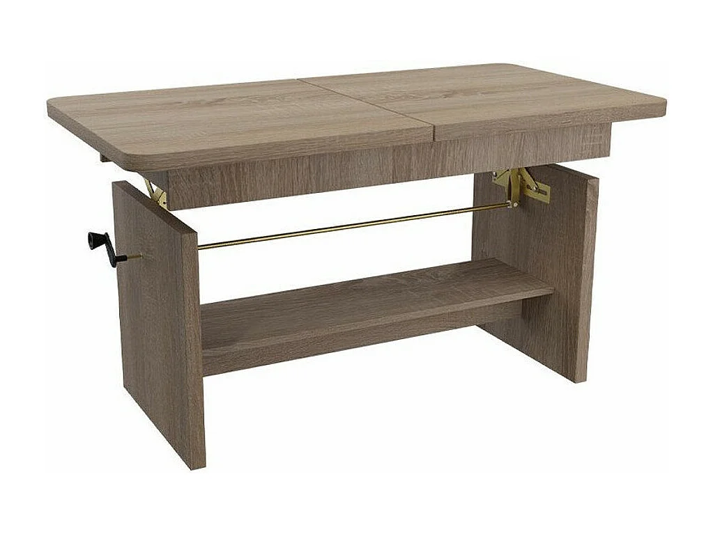 Tavolino per riviste Stanton 108, Tartufo, 59x62x116cm, Truciolare laminato, Angolare