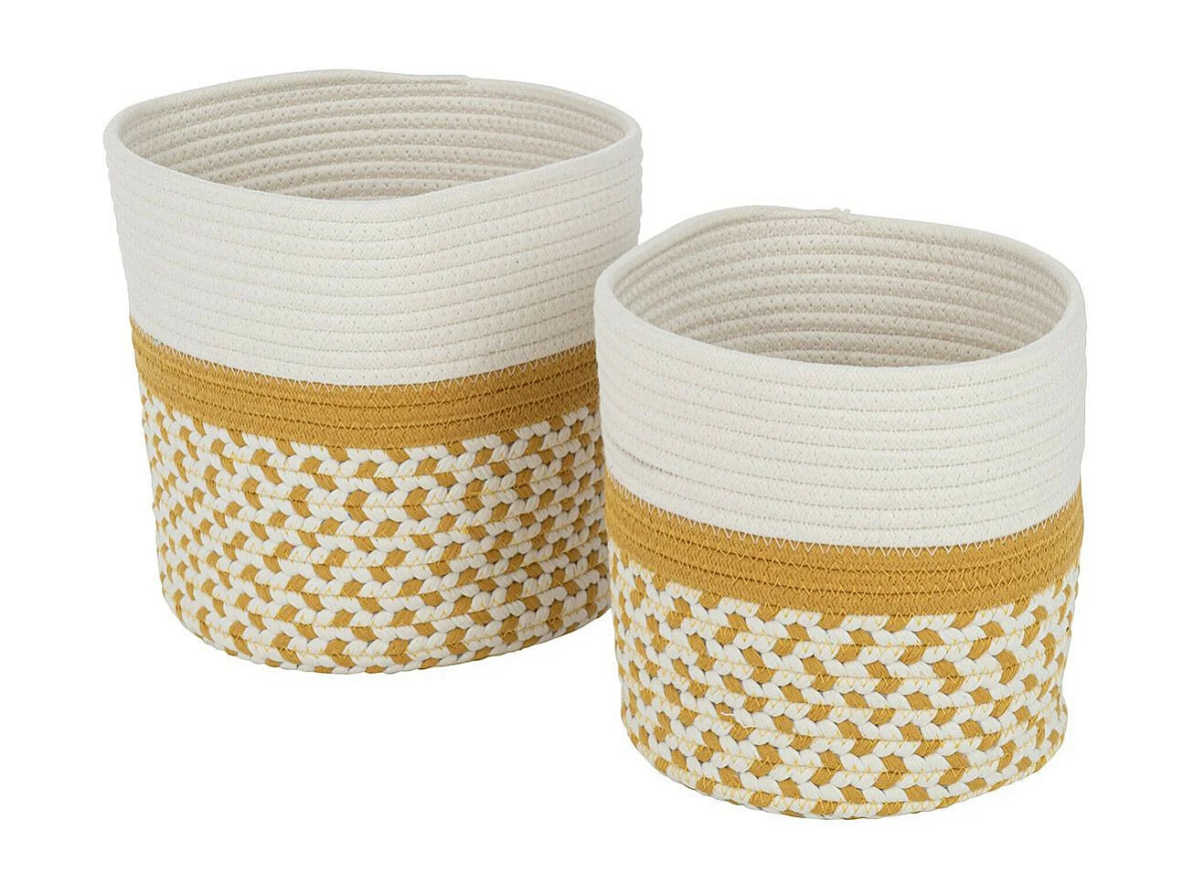 Lot de 4 Paniers de Rangement "Sami" 40cm Ocre