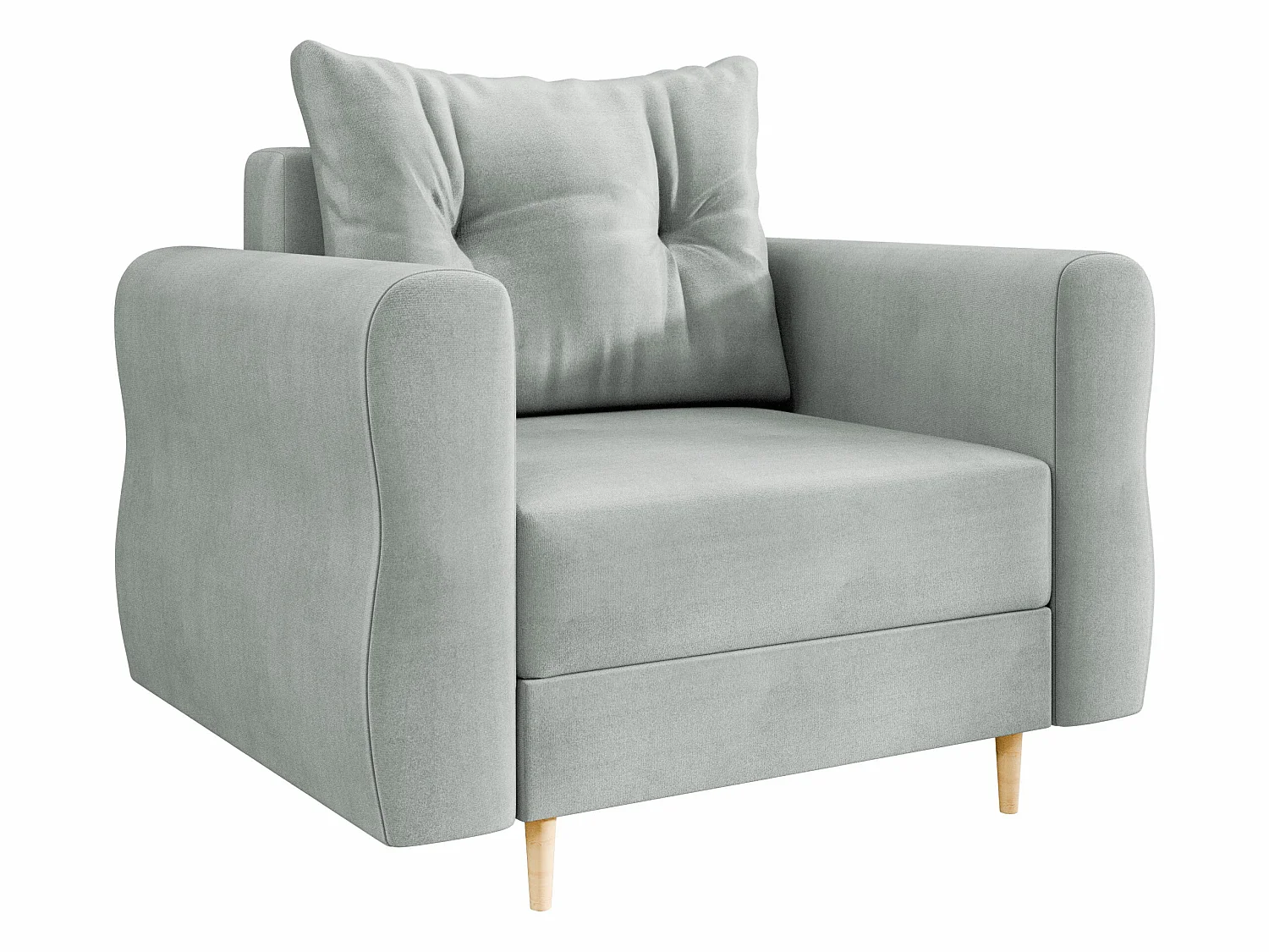 Sillón Veldala 104, Gris claro, Tapiz, 9x11x8cm