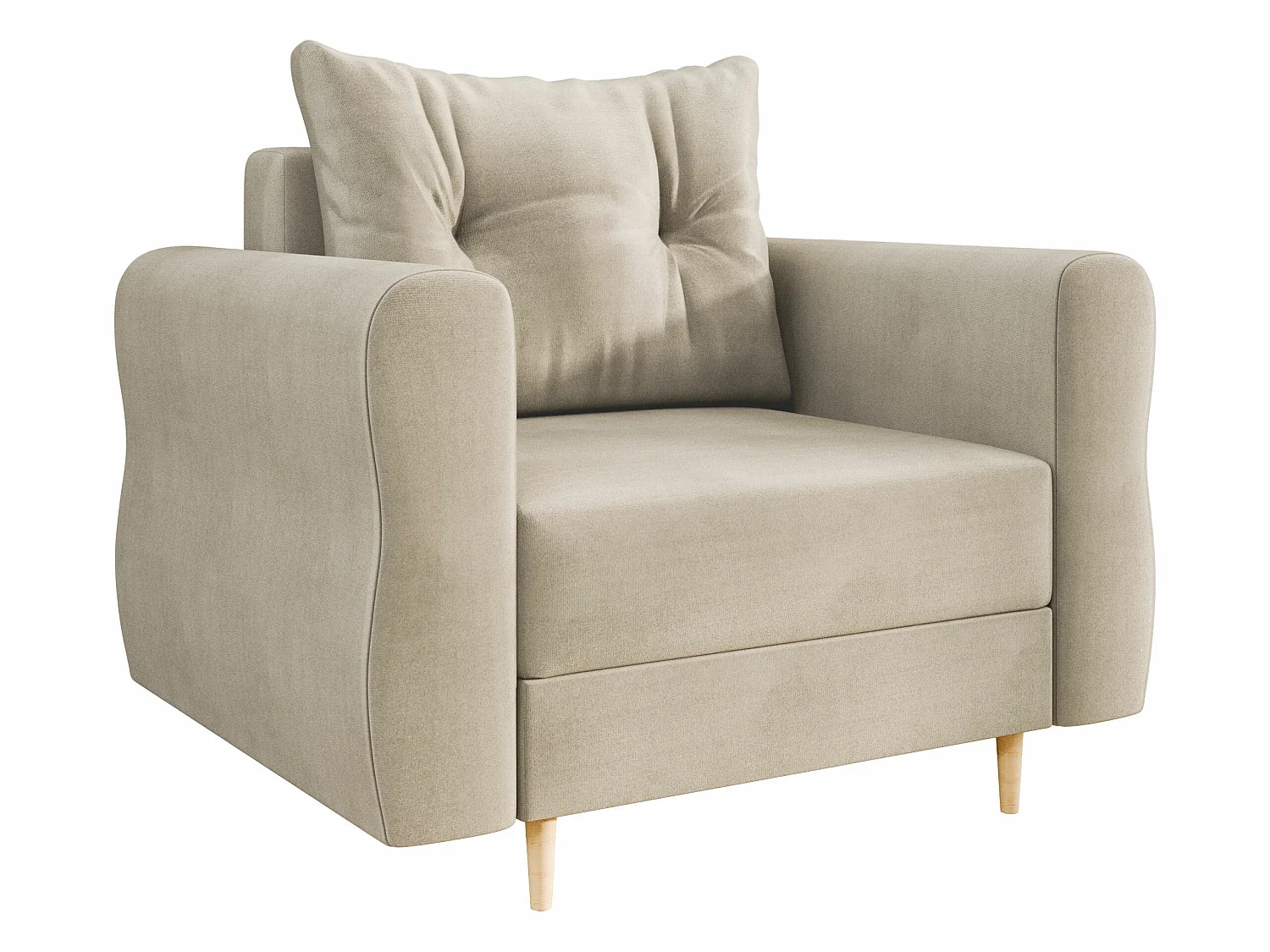 Sillón Veldala 104, Crema, Tapiz, 9x11x8cm