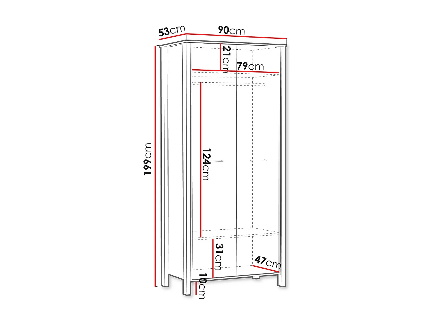 Armoire Venmelu 112, Chêne wotan|Vert, 199x90x53cm, Portes d'armoire: Avec des charnières