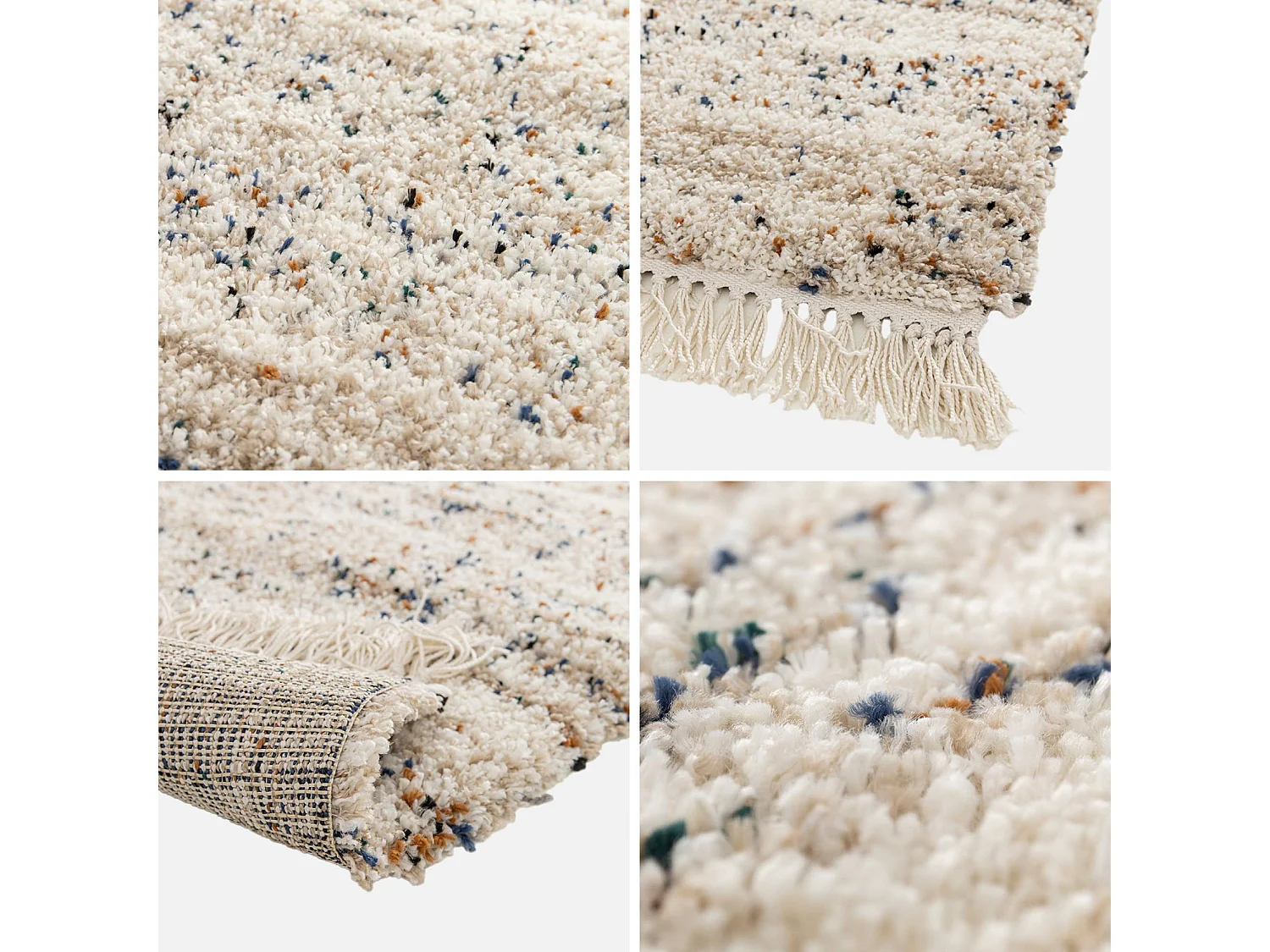 Tapis intérieur avec motif tacheté. crème. 200 x 290 cm