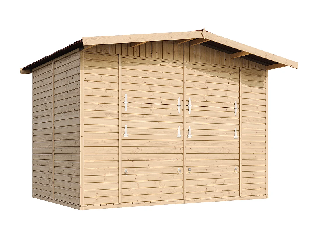 Wooden Market Stall - 6 m² / 263 x 336 x H232 cm - M150