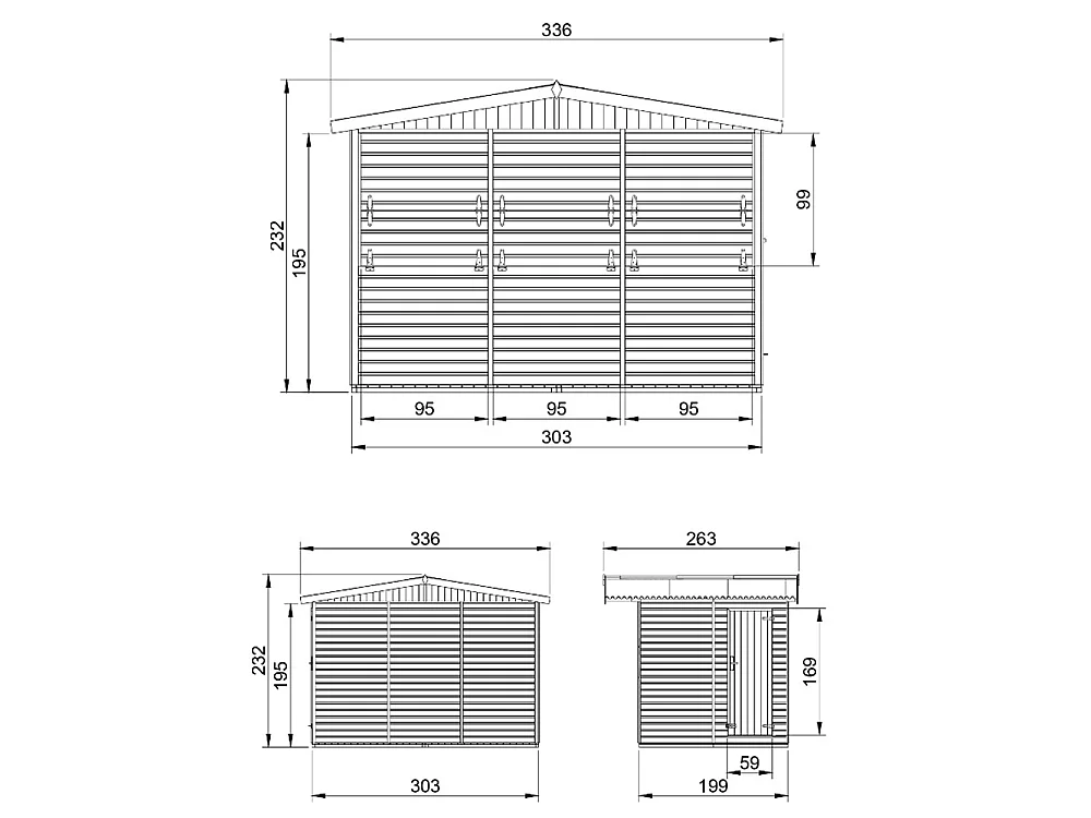 Domek handlowy, drewniany kiosk - 6m² - M150A