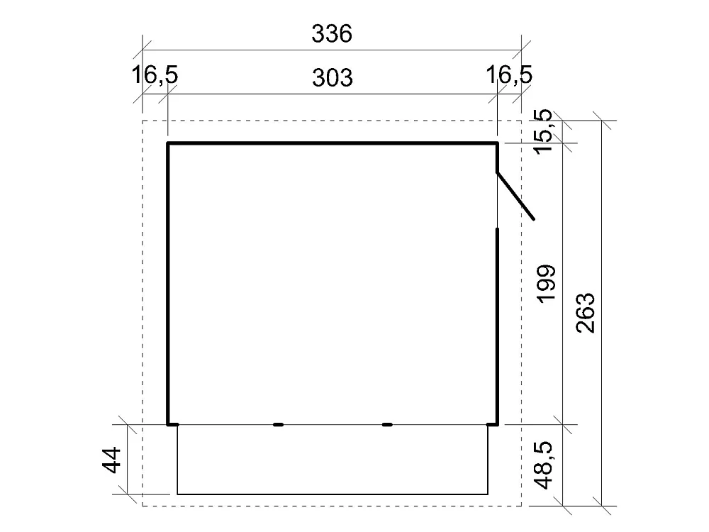 Domek handlowy, drewniany kiosk - 6m² - M150A