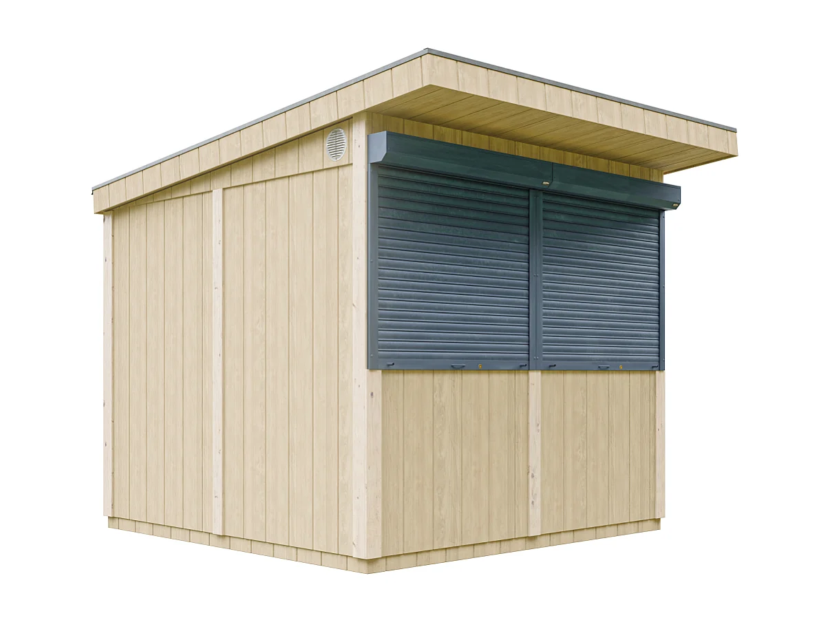 Premium-verkaufsstand - 5.9m² / H240x248x305 cm - LP Smartside Paneelbauweise - M950