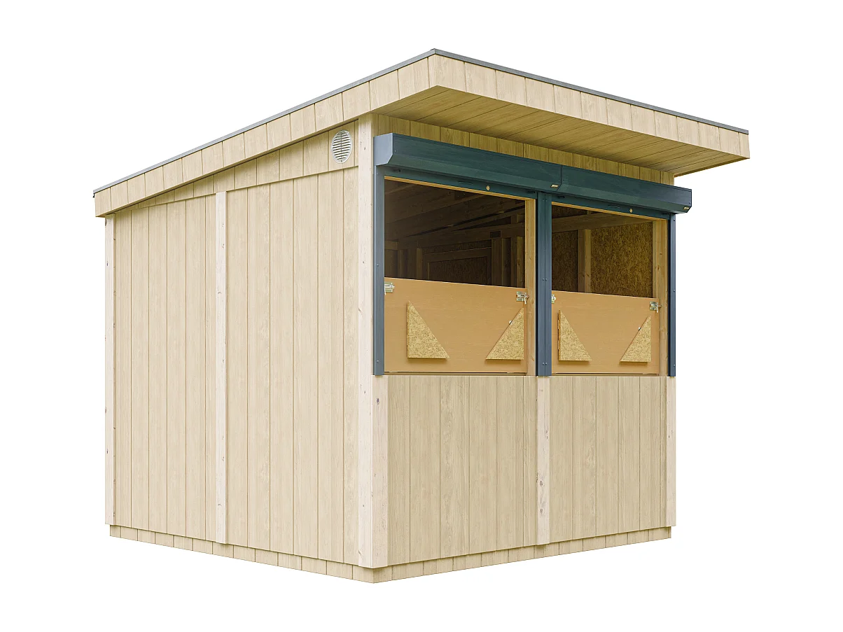 Grand stand marché avec comptoir - H240 x 248 x 305 cm / 5,9 m2 - bar jardin, kiosque - M950