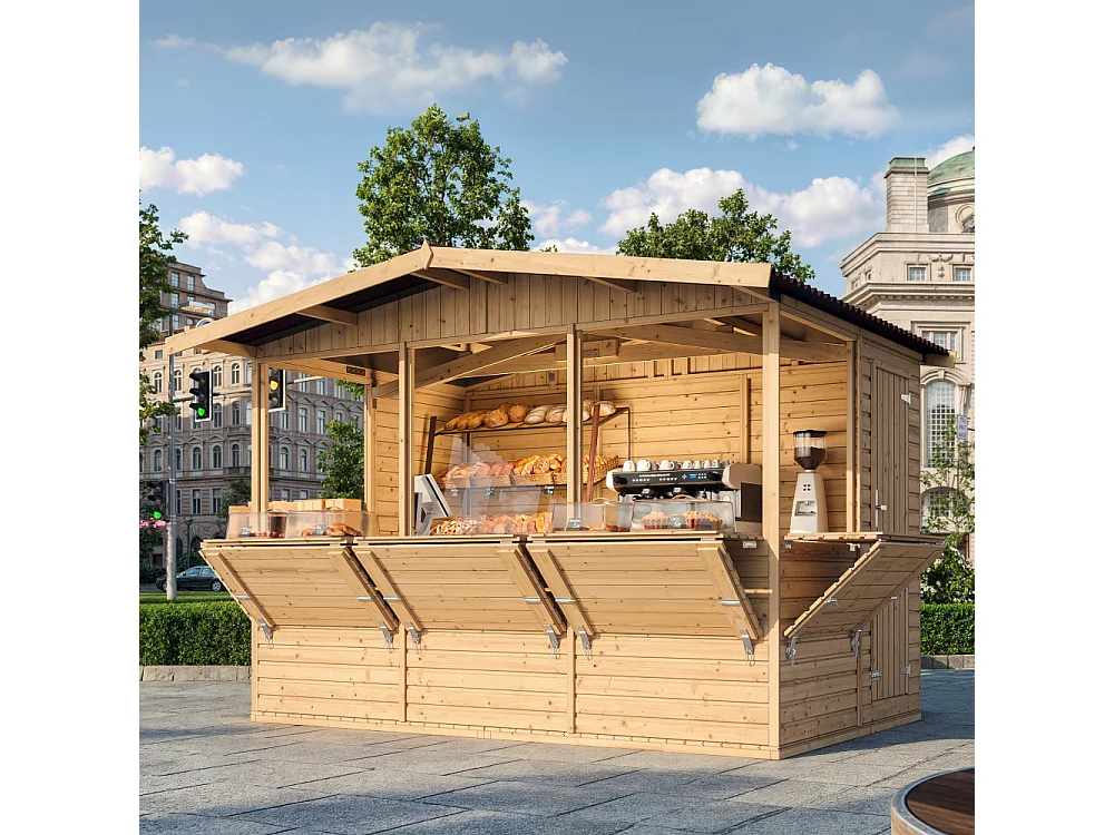 Chiosco in legno da giardino - 336x263 cm / 6 m² - M150B