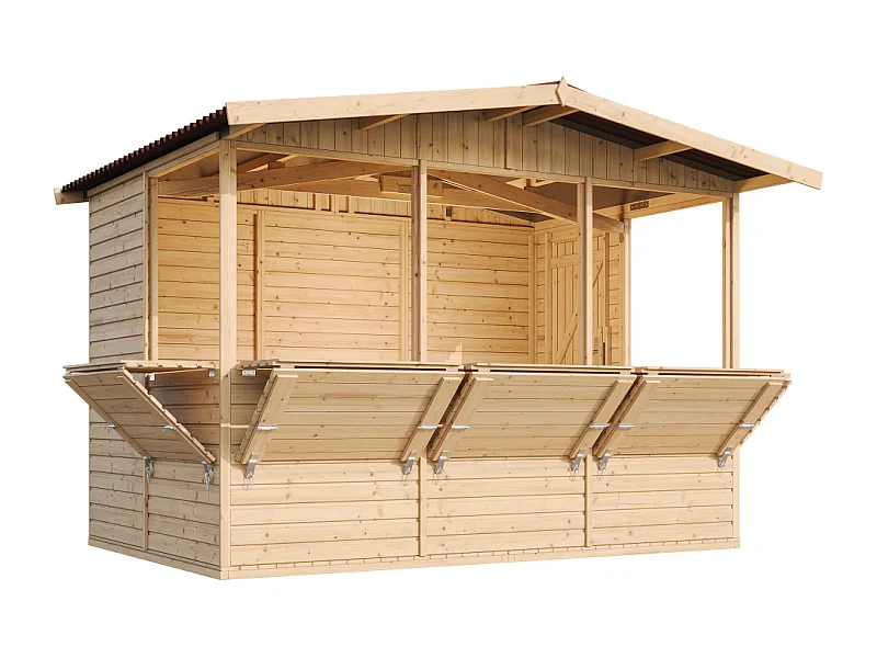 Chiosco in legno da giardino - 336x263 cm / 6 m² - M150B