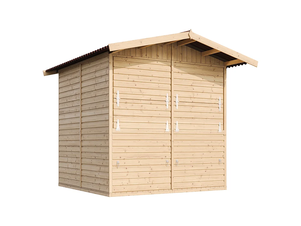 Kiosque en bois - 4 m² - 263x253xH232 cm - avec 2 fenêtres de vente - M149