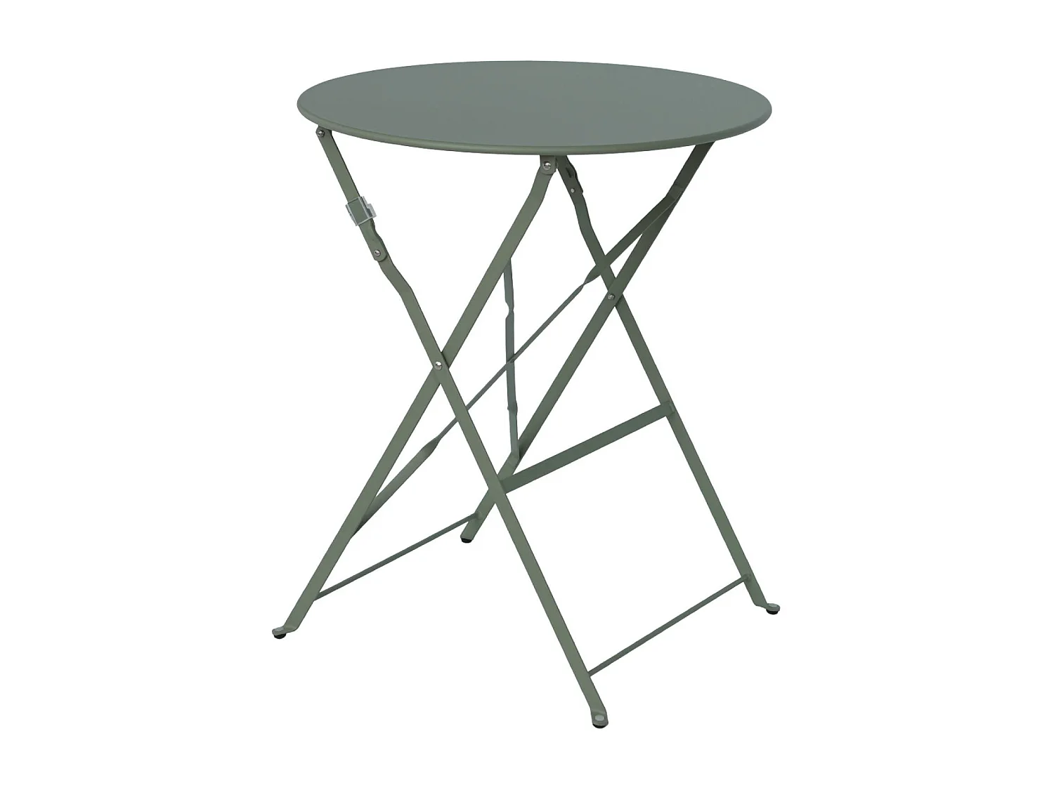 Table de jardin bistrot ronde Ø60cm pliable en acier thermolaqué