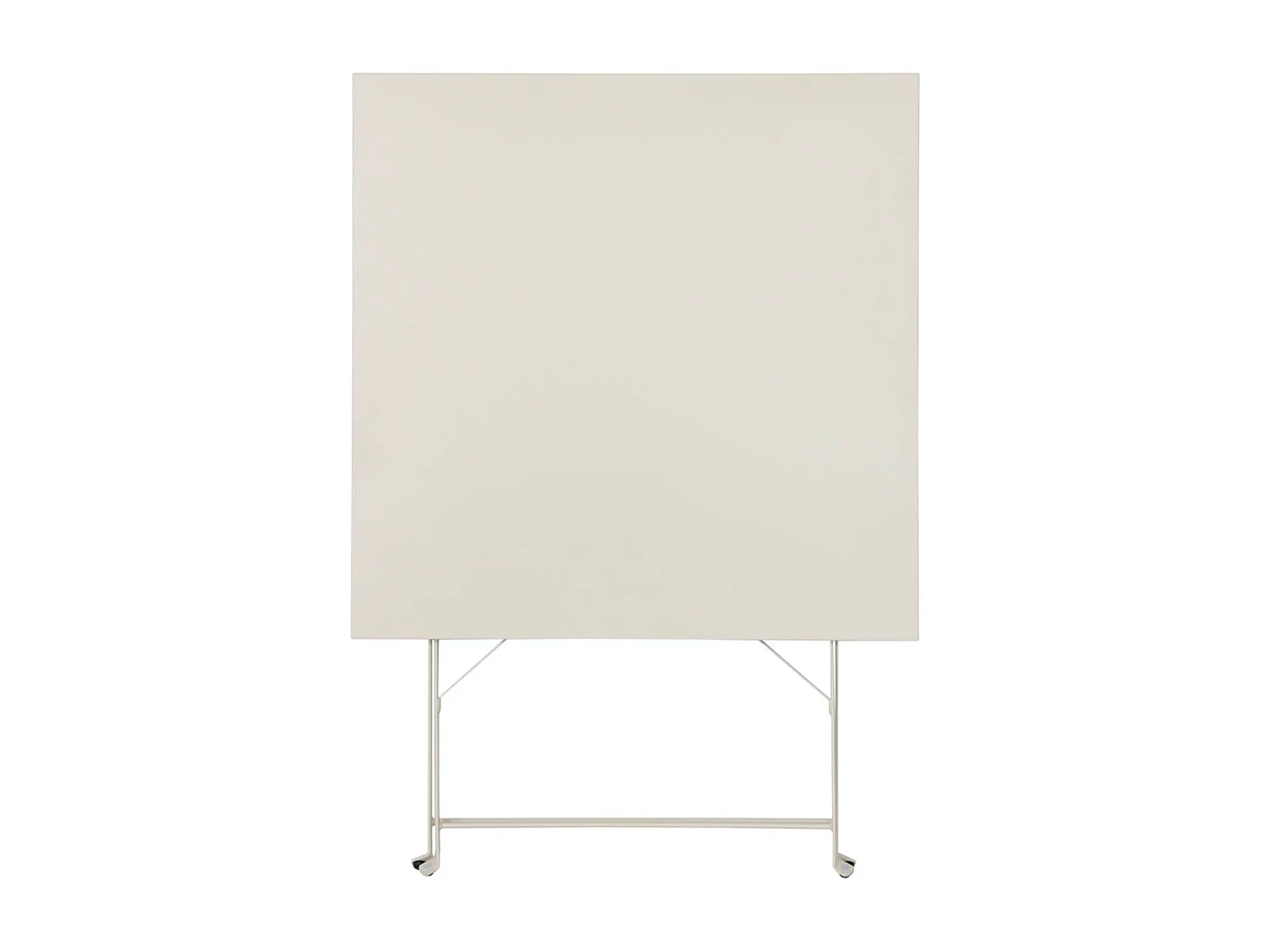 Mesa de jardín bistro plegable de metal 70cm beige