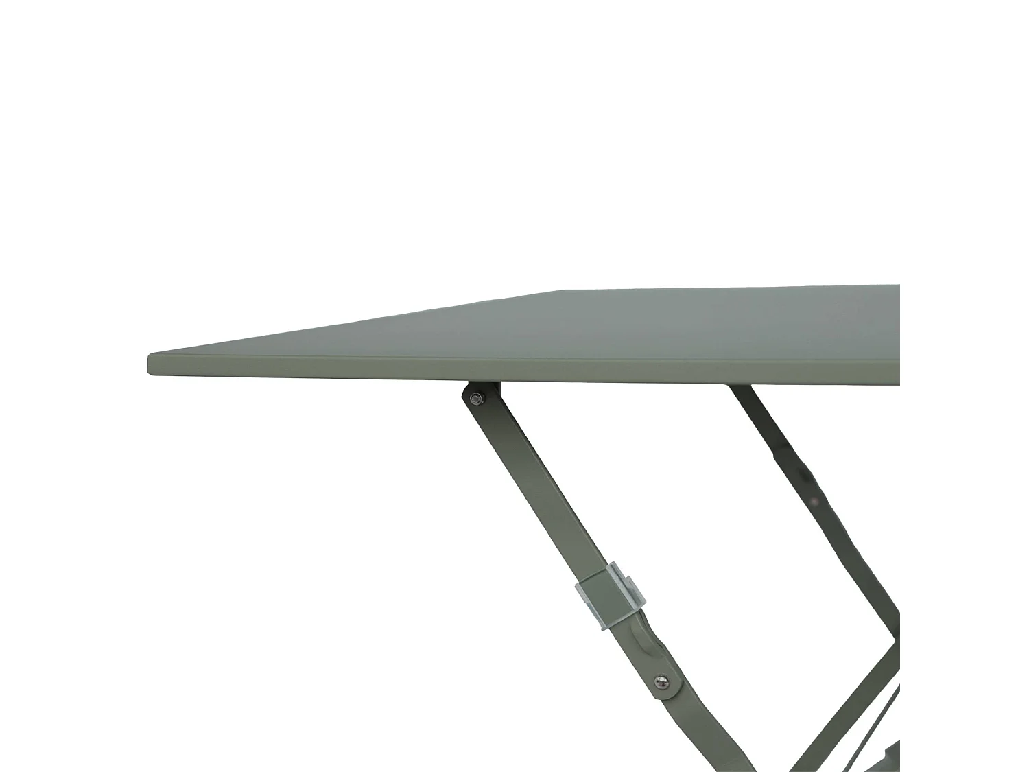 Mesa de jardín bistro plegable de metal 70x70cm verde kaki