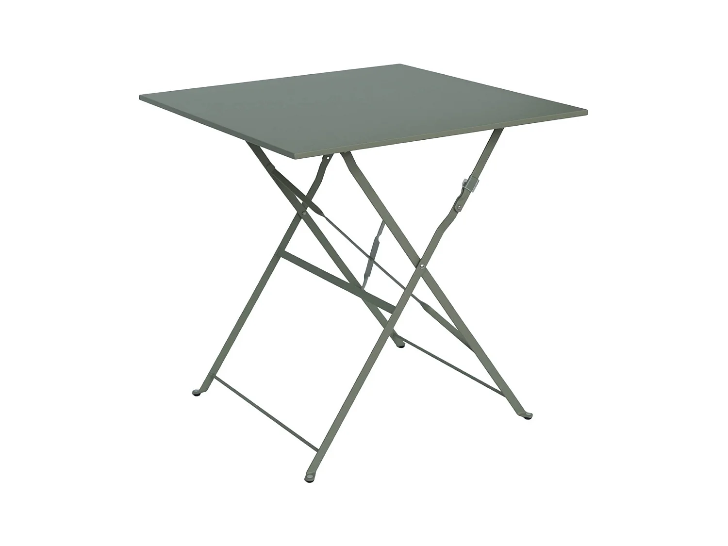 Table jardin bistrot carrée pliable 70x70cm. 2 places en acier thermolaqué