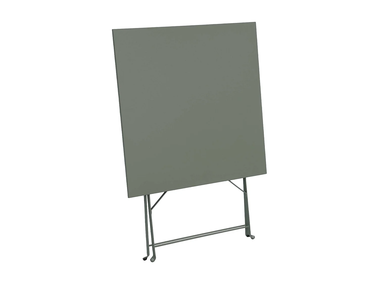 Mesa de jardín bistro plegable de metal 70cm verde kaki
