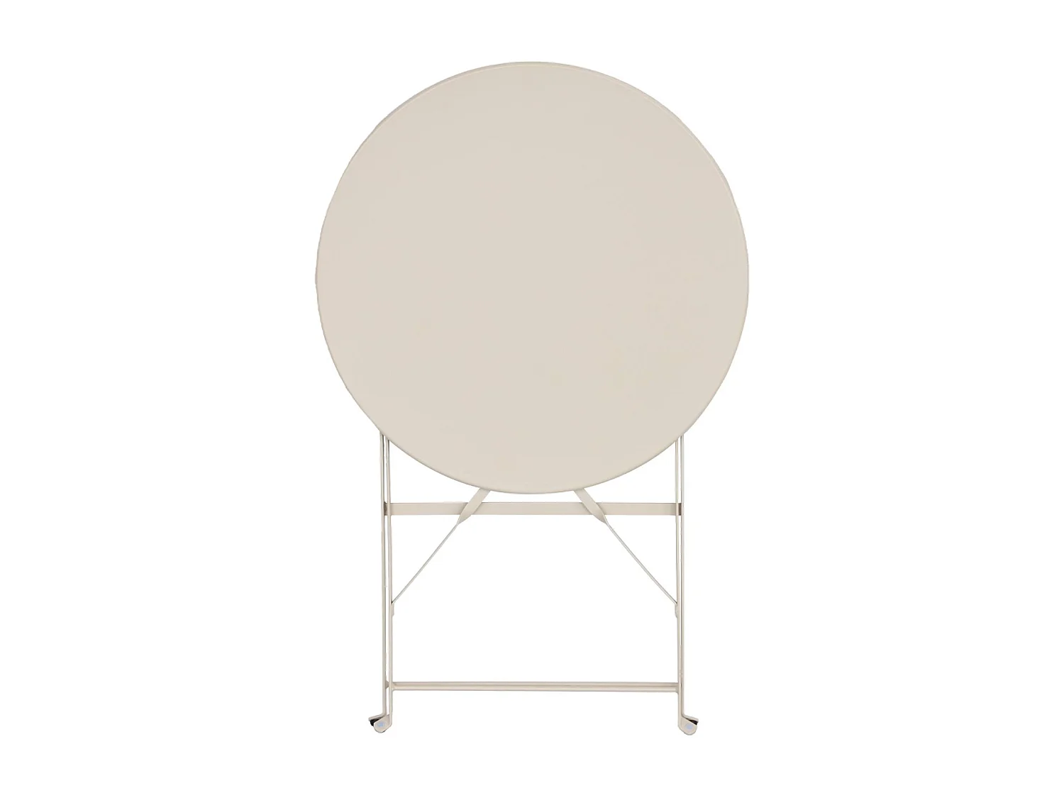 Table de jardin bistrot ronde Ø60cm pliable en acier thermolaqué