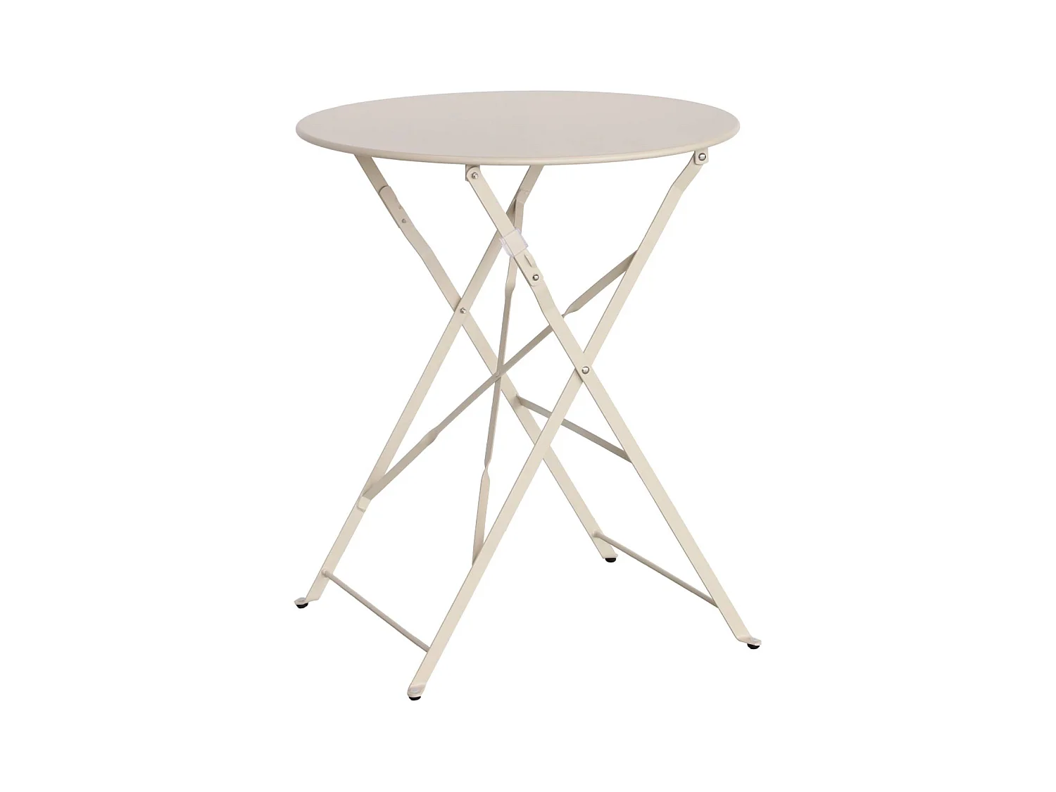 Table de jardin bistrot ronde Ø60cm pliable en acier thermolaqué