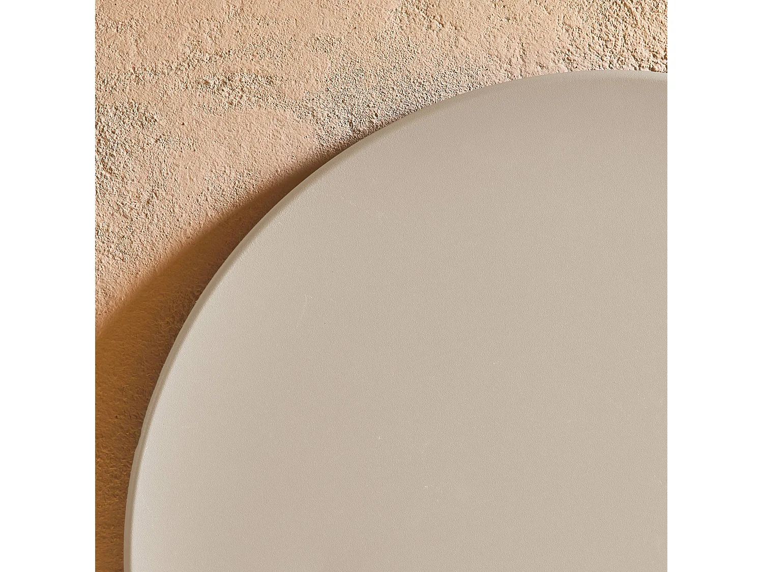 Mesa de jardín bistro plegable de metal 60cm, 2 plazas beige