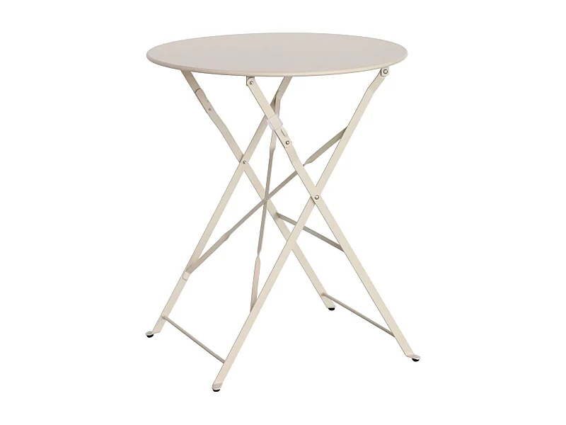 Table de jardin bistrot ronde Ø60cm pliable en acier thermolaqué
