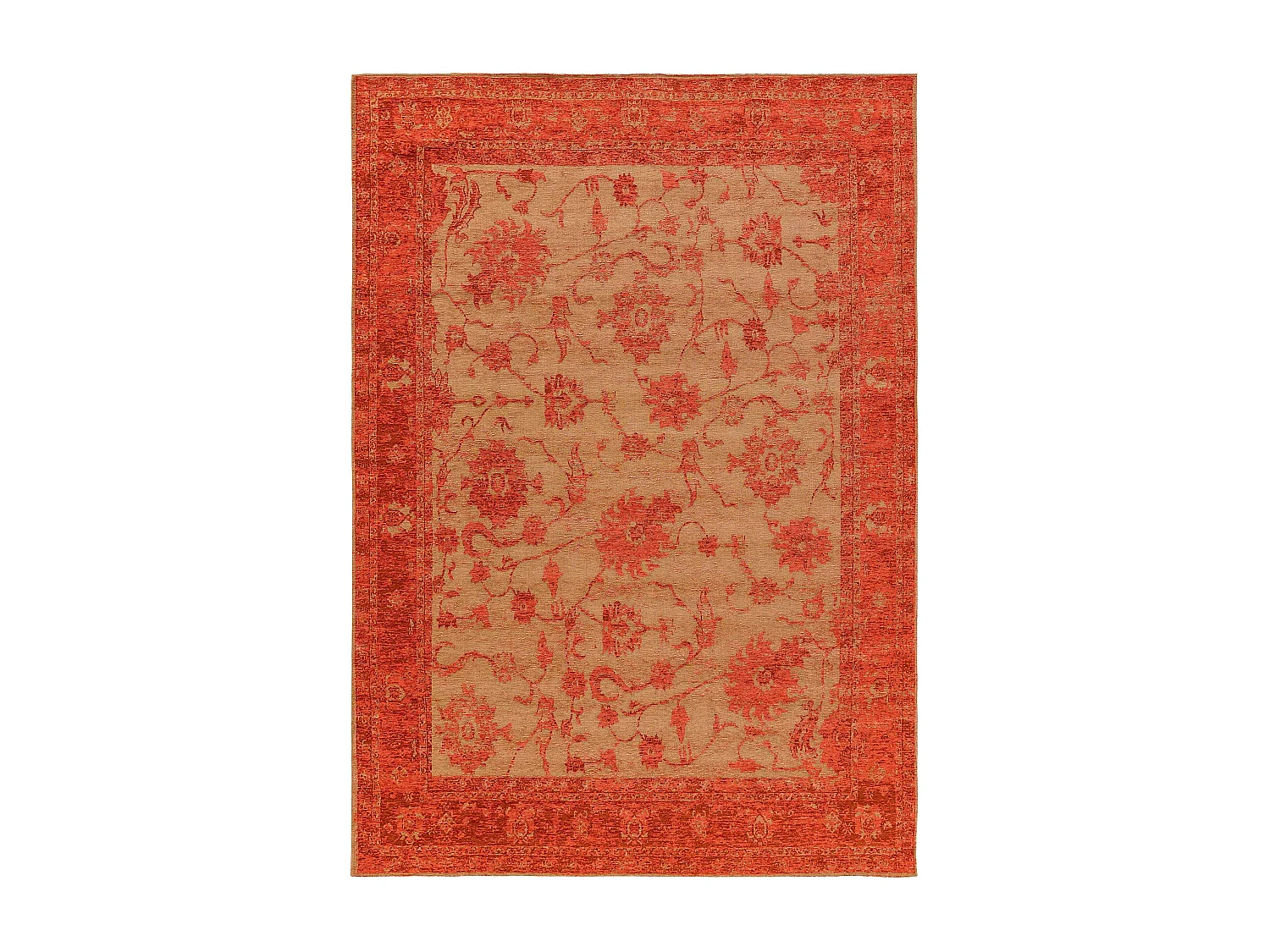 Tapis tissé à plat Frencie Rouge 80x165 cm