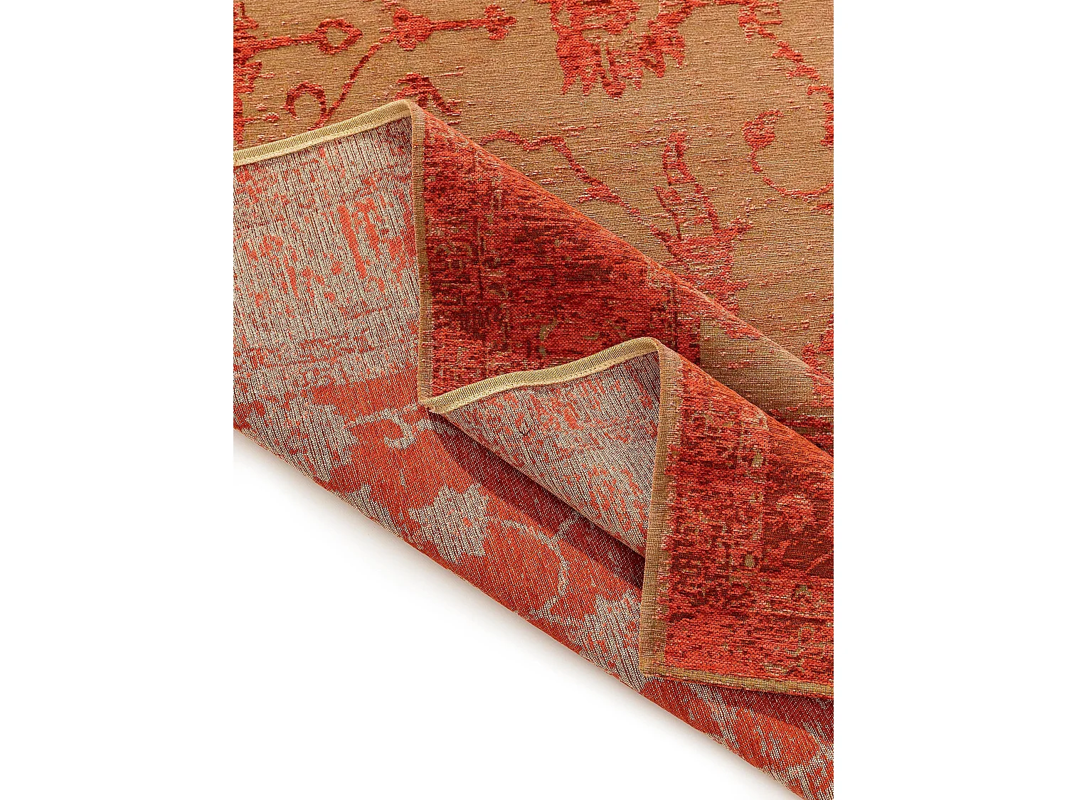 Tapis tissé à plat Frencie Rouge 100x160 cm