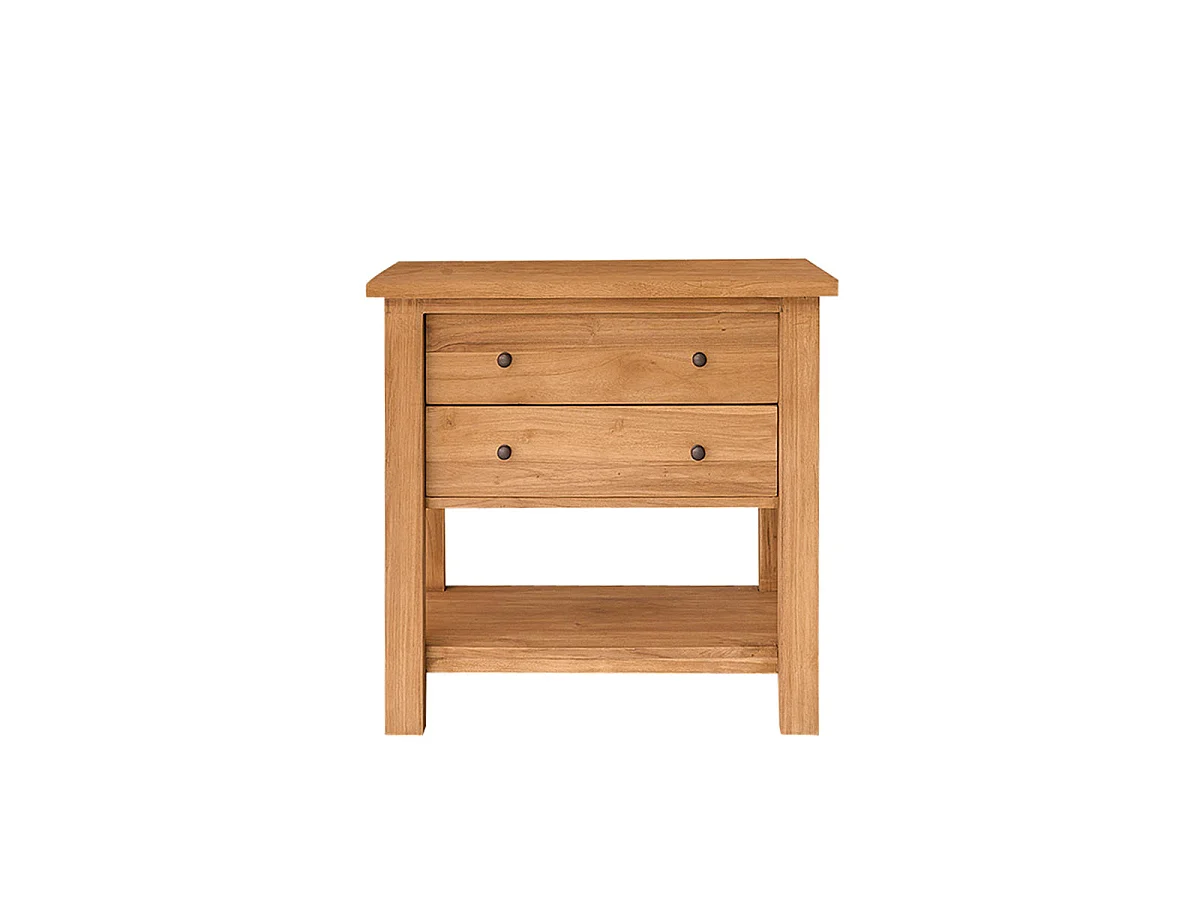 Mobile sottolavabo in teak riciclato massello 82 cm
