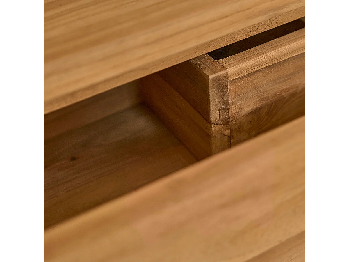 Mobile sottolavabo in teak riciclato massello 82 cm