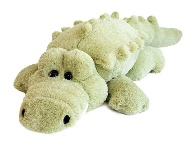 Peluche crocodile 80 cm polyester DANS LA FORET TROPICALE vert