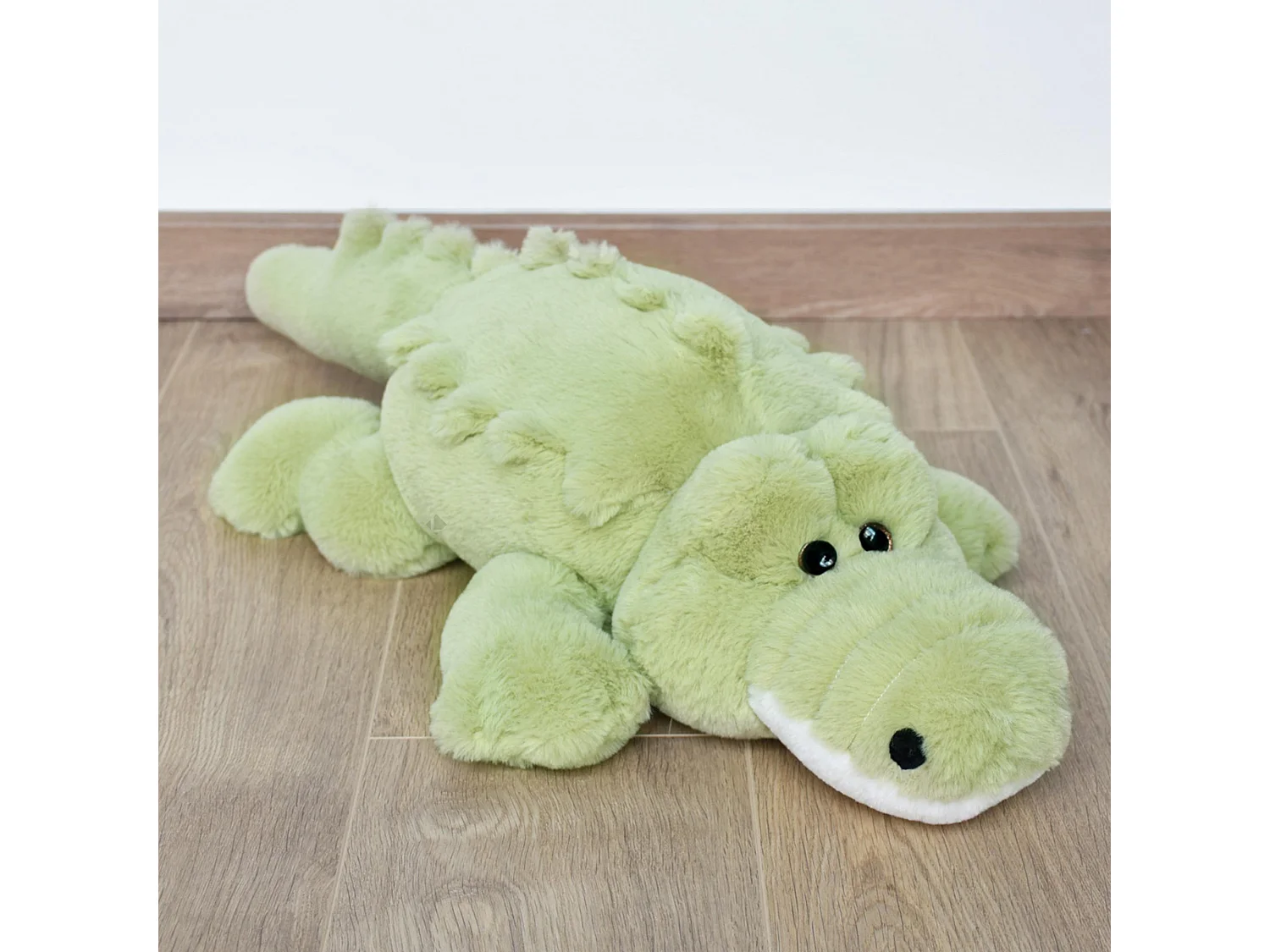 Peluche crocodile 80 cm polyester DANS LA FORET TROPICALE vert