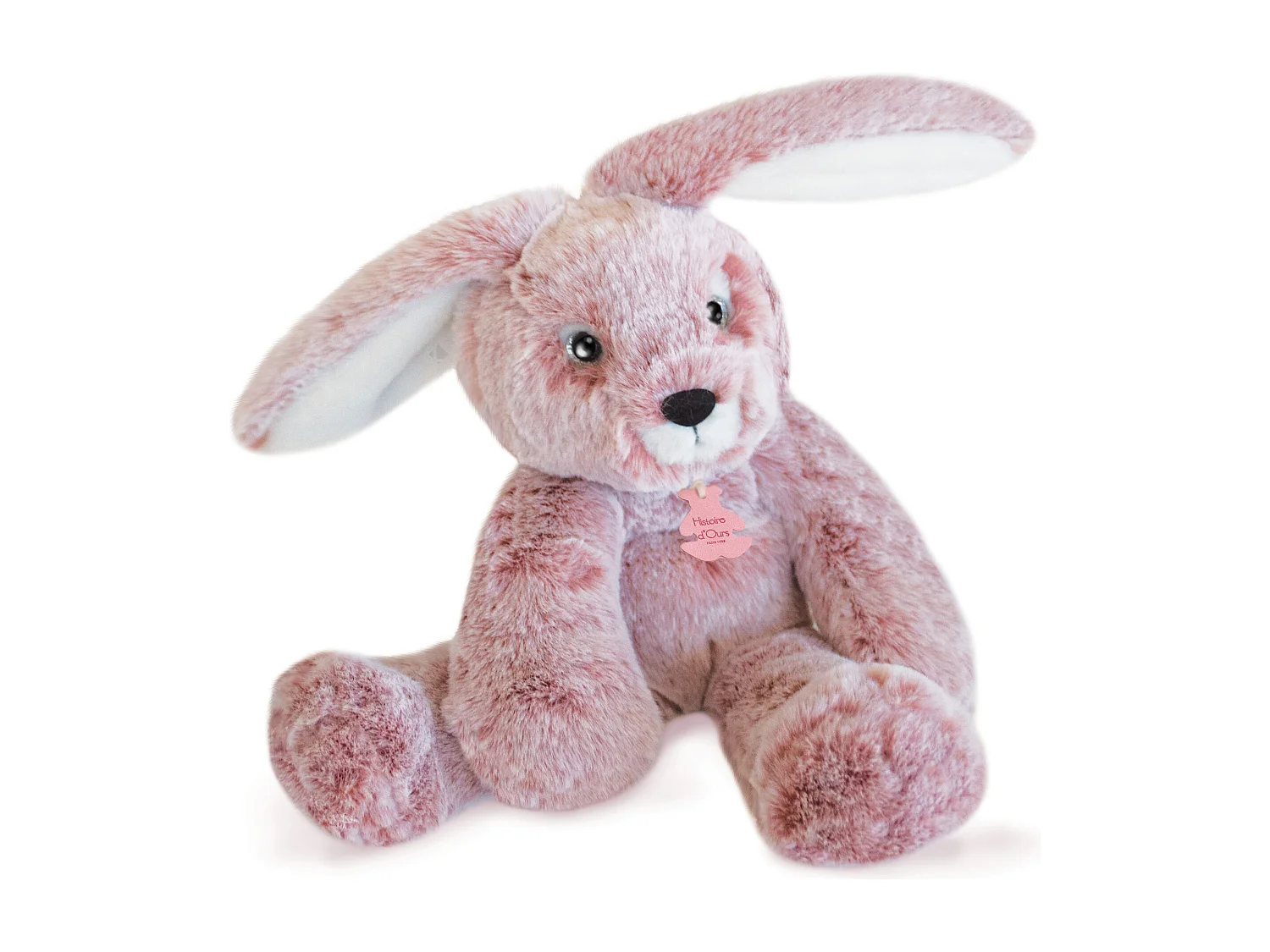 Peluche 25 cm en 100% polyester collection SWEETY MOUSSE lapin rose