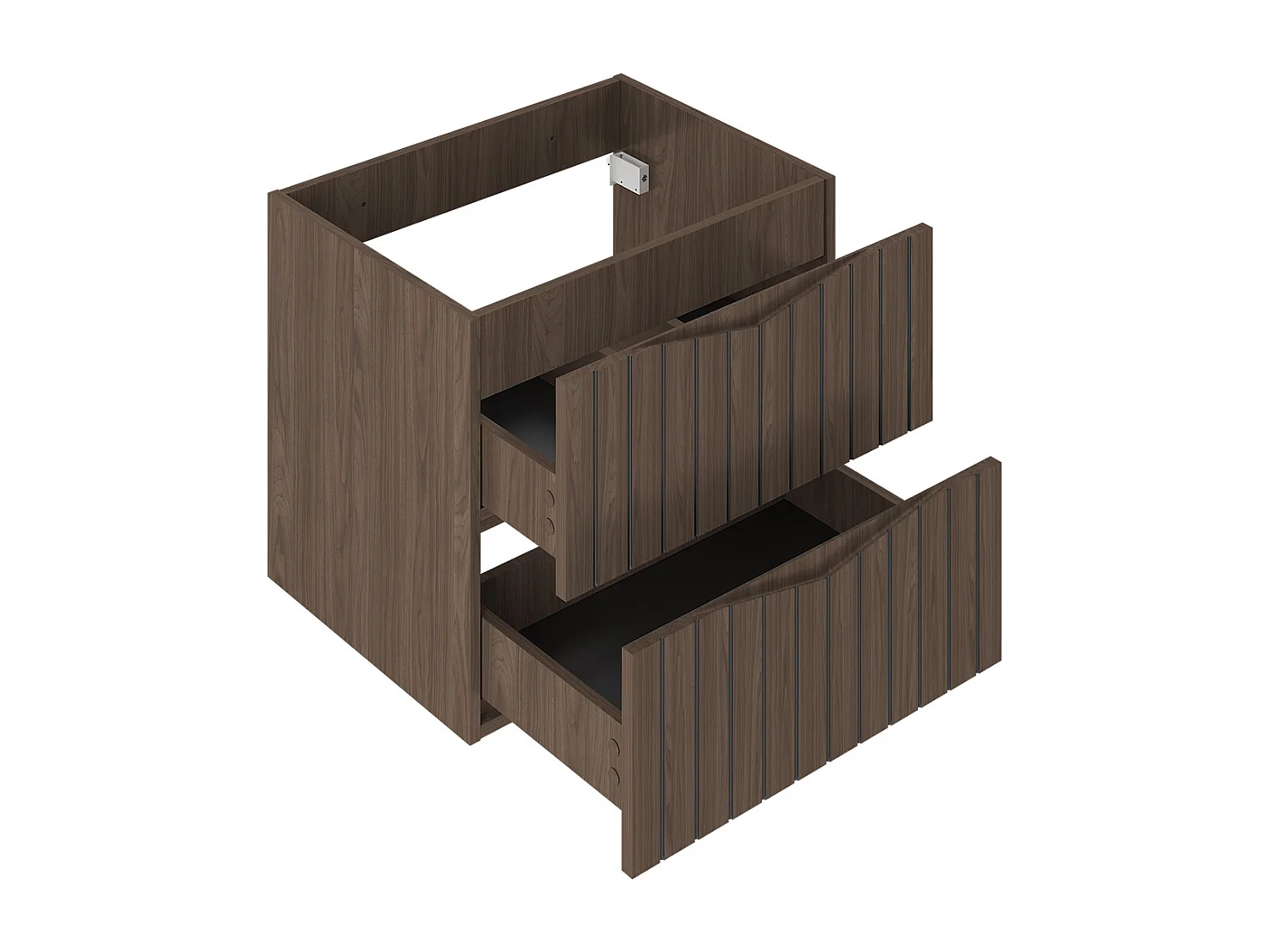 Mobile bagno doppio lavabo Siena marrone e nero 140cm