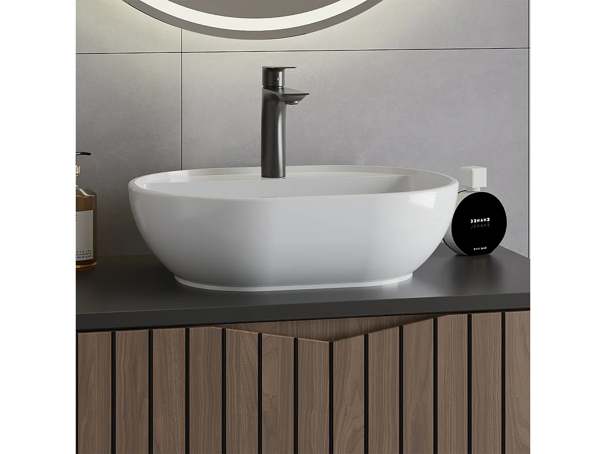 Onderkast 80cm Siena hout en zwart blad