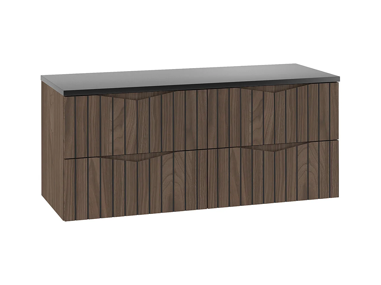 Siena 120cm badmeubel in hout en zwart