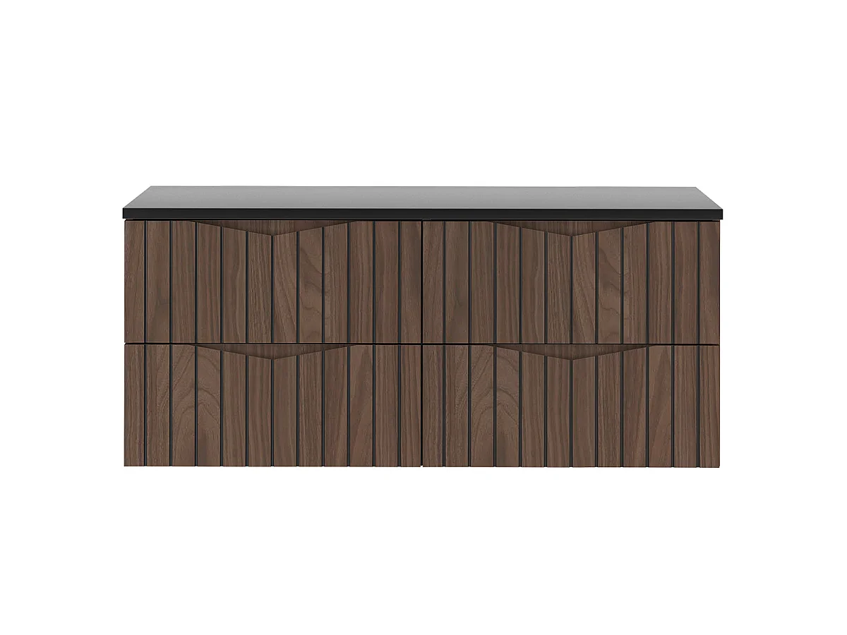Siena 120cm vanity unit wood and black