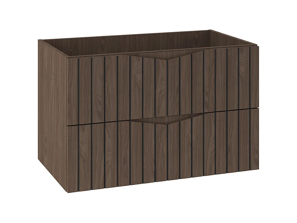 Meuble sous-vasque 80cm Siena bois et noir