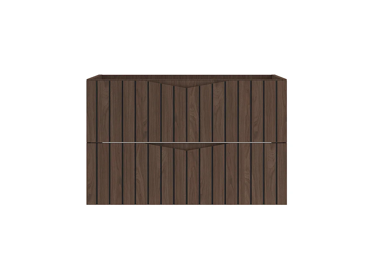 Meuble sous-vasque 80cm Siena bois et noir