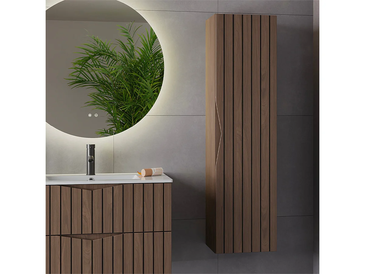 Meuble sous-vasque 80cm Siena bois et noir
