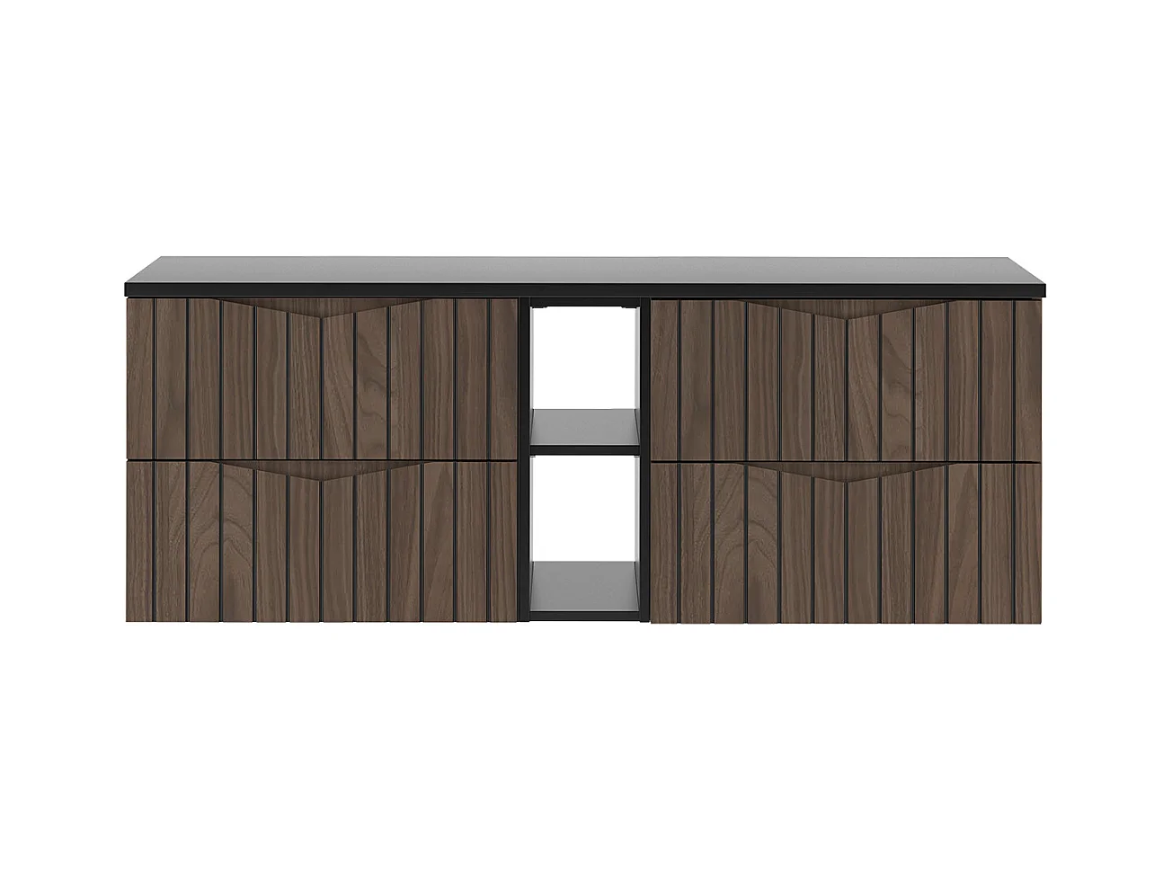 Mobile bagno senza lavabo Siena marrone e nero 140cm