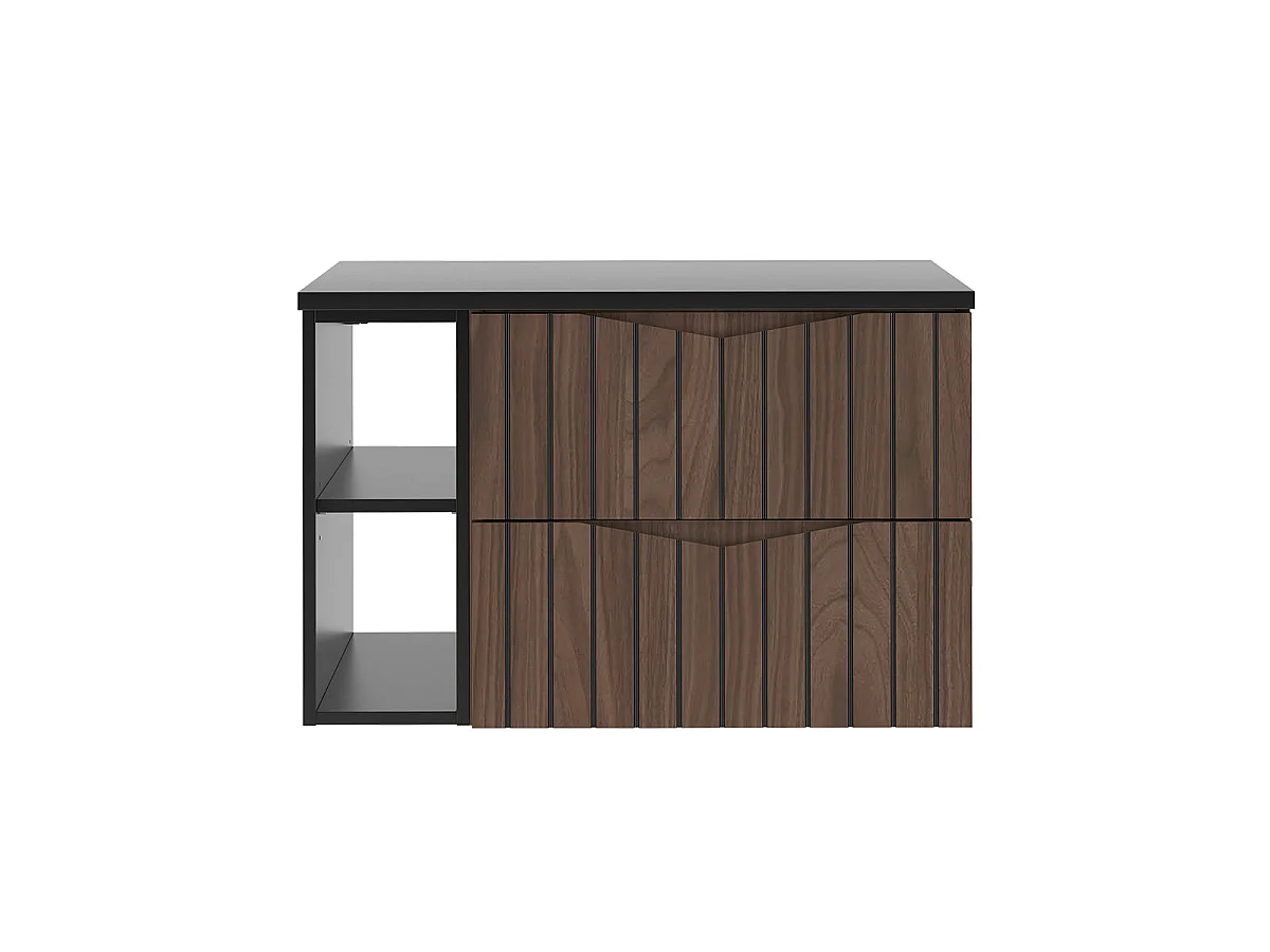 Mobile bagno senza lavabo Siena marrone e nero 80cm