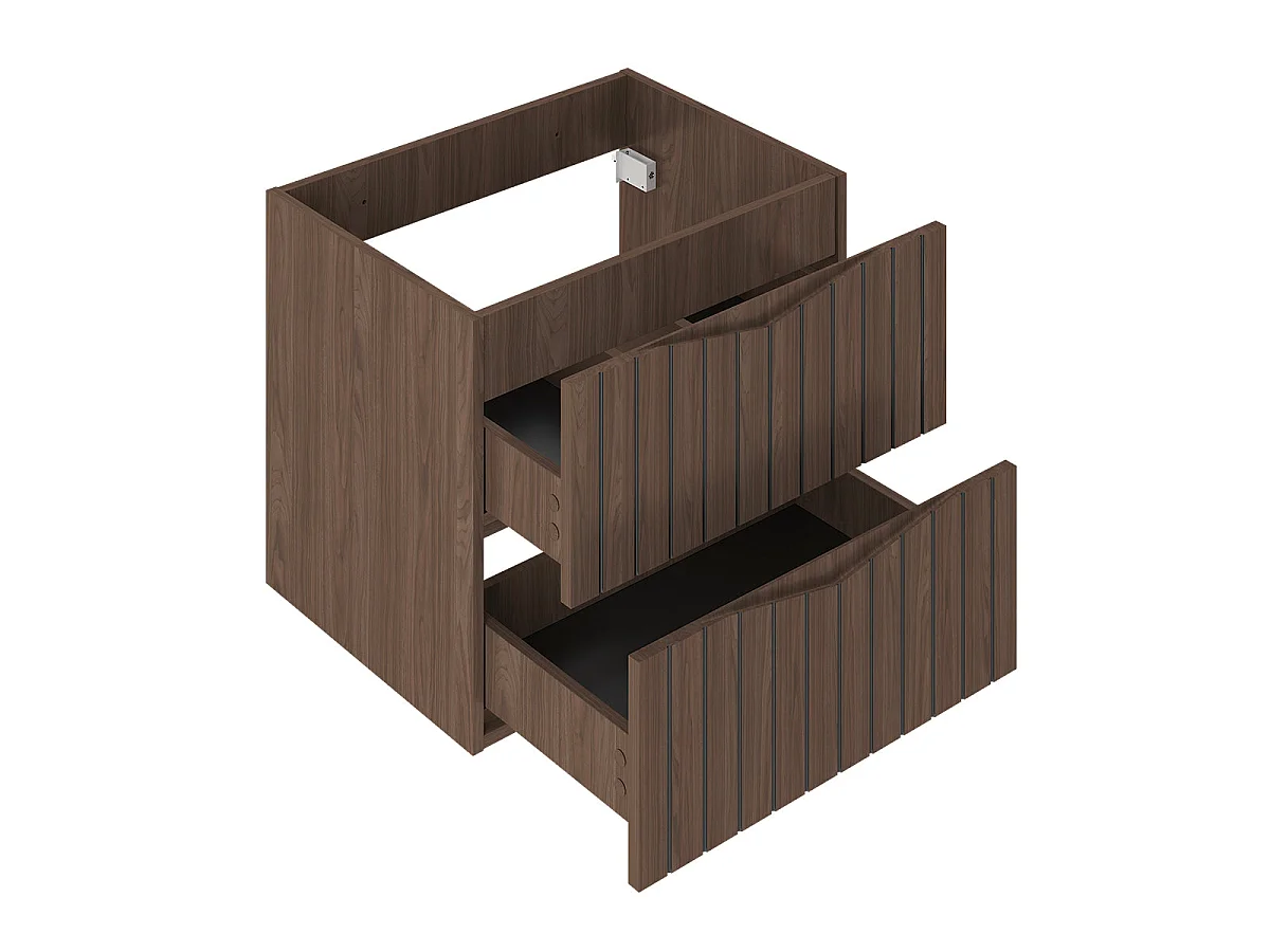 Mobile bagno senza lavabo Siena marrone e nero 80cm